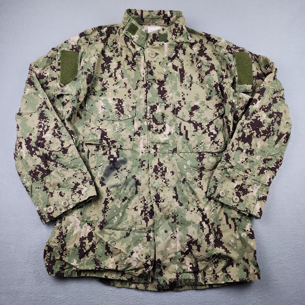 U.S Navy Blouse Medium XLong Working Uniform Type III NWU Seals Camo Work READ